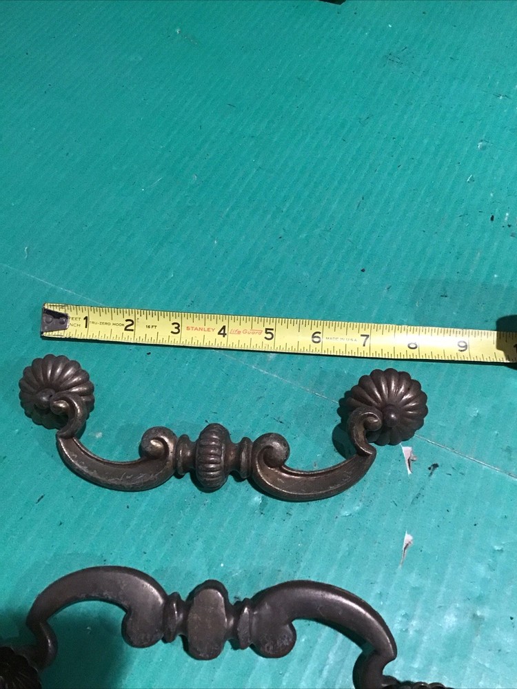 (2) Original Bernhardt Heavy Cast Brass Drop Bail Drawer Pull BS1 40079 Handle