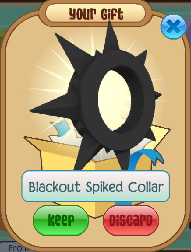 Animal Jam Classic (AJC) | Blackout Spiked Collar (READ DESCRIPTION)