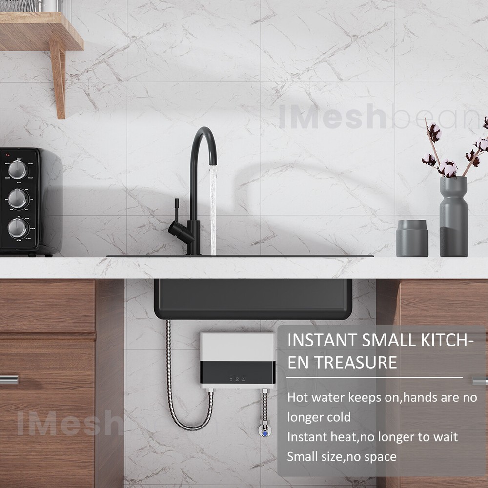 4000W Electric Instant Water Heater Tankless Kitchen Shower W/Touch & RC