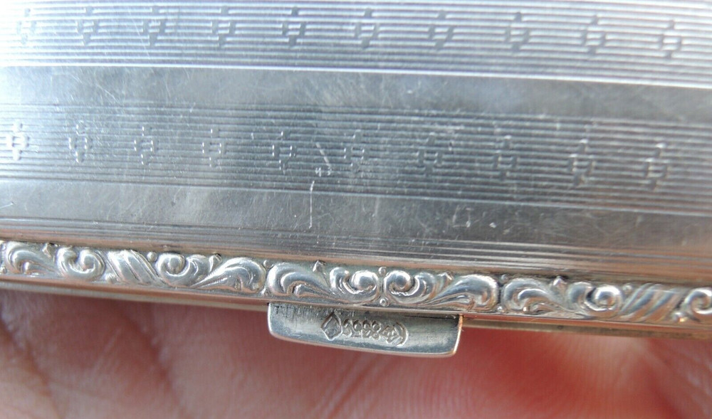 Art Deco German 835S Solid Silver Cigarette Case – 1930s