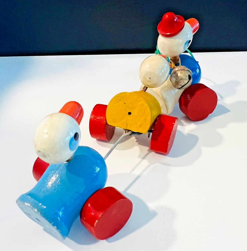 Vintage Brio Three Duck Pull Toy