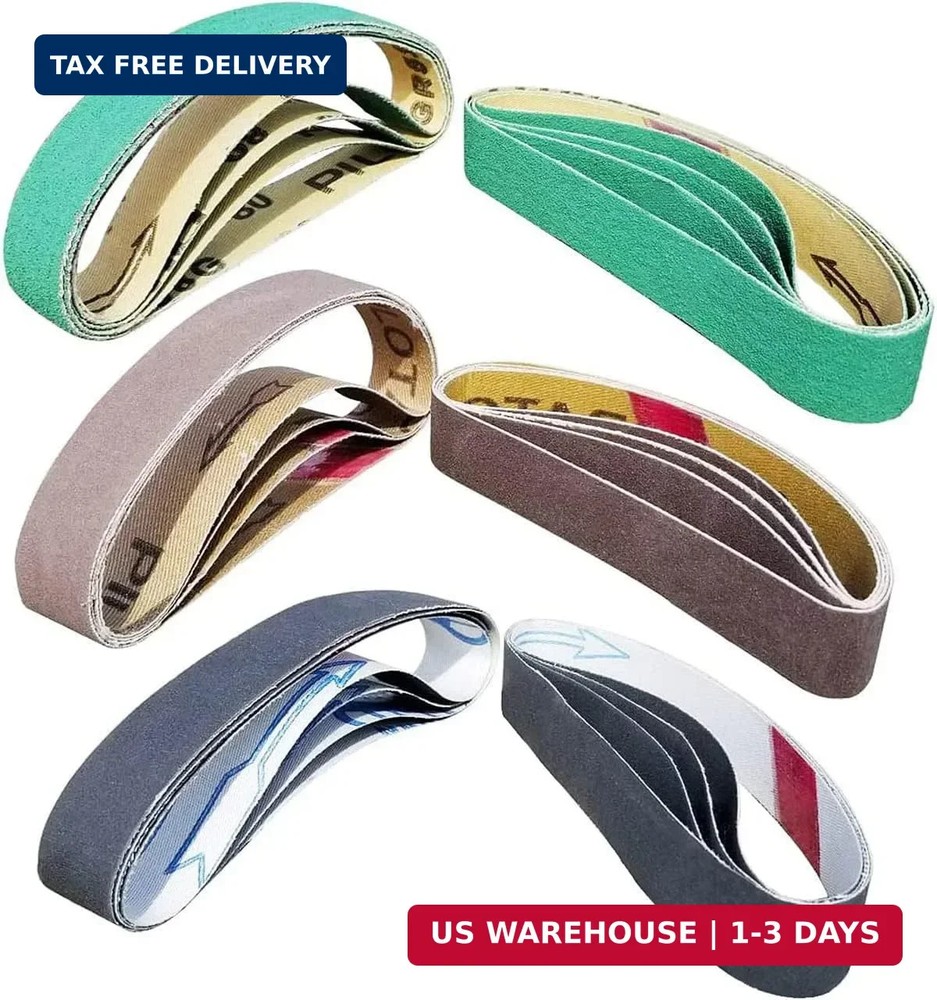 24 Pcs 3/4" x 12" Replacement Knife Sharpener Sanding Belt Kit for Work Sharp Ke