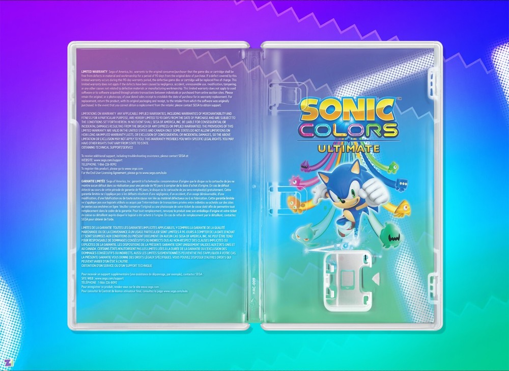 Sonic Colors Ultimate COVER ART: Replacement Insert / Case for Nintendo Switch