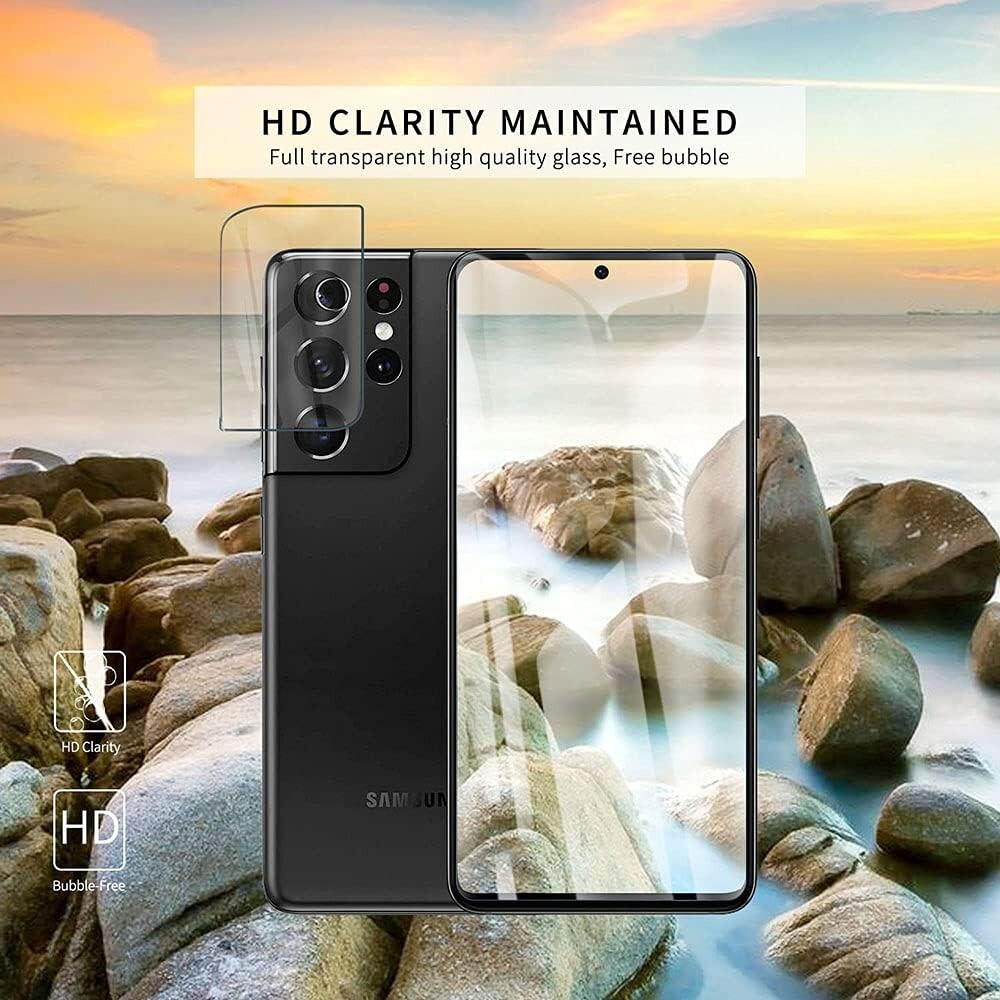 Samsung Galaxy S21 Ultra Screen Protector Tempered Glass HD Clear Full Coverage