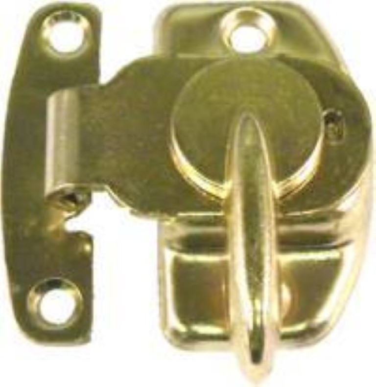 Brass Table Sash Lock Cam-Type spring release dining kitchen leaf close switch