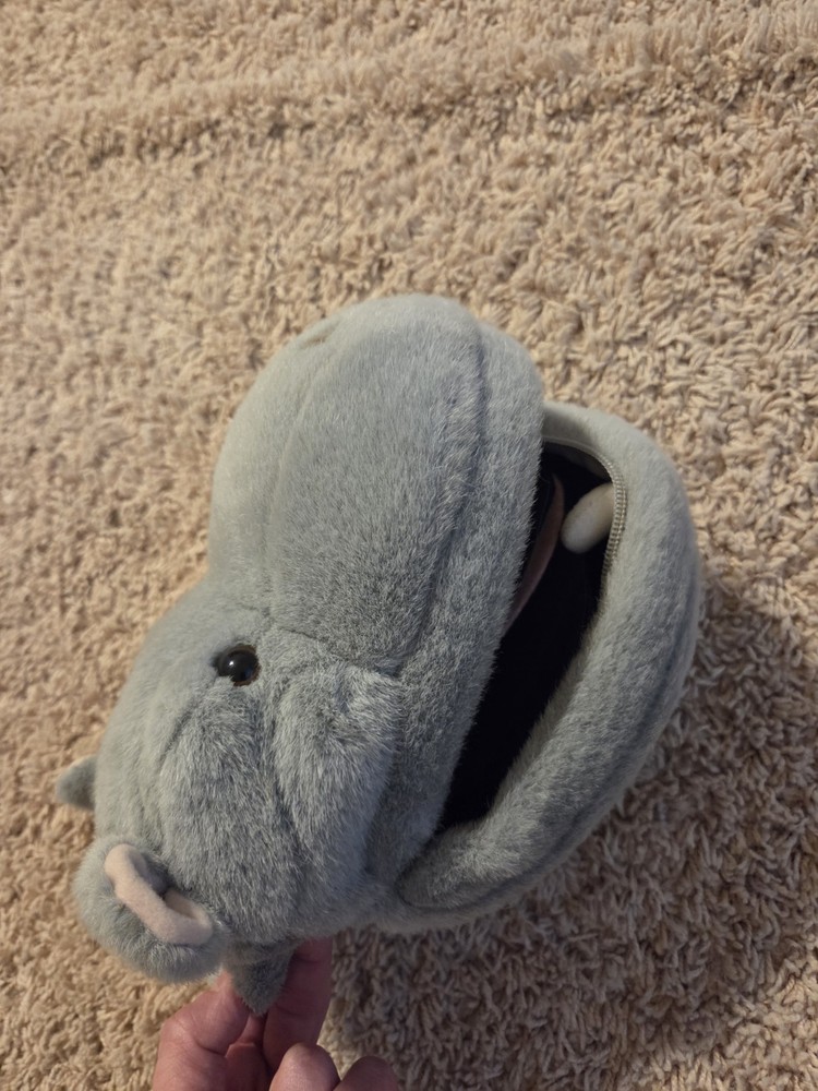Hippo Head Cd Holder Plush Soft DVD case