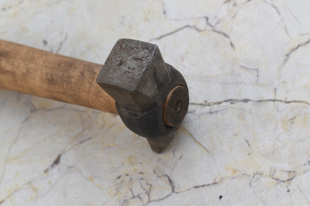 Hand forged Blacksmith Iron Hammer Wood Working Square Herd Hammer Tool Workshop