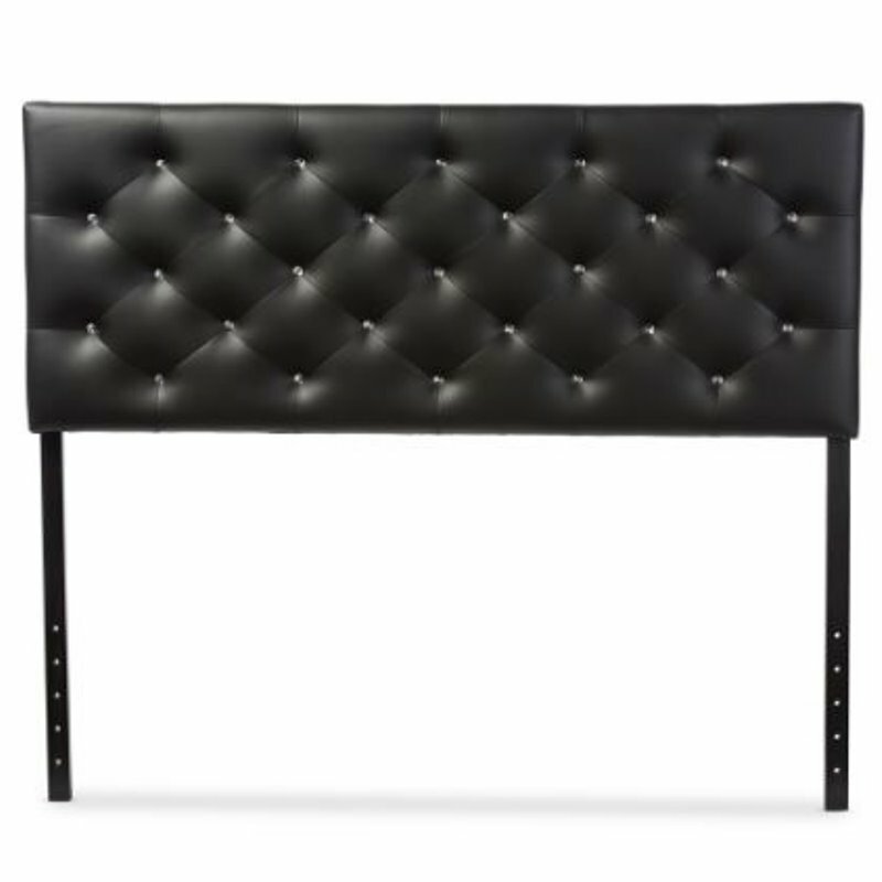 Baxton Studio Viviana Faux Leather Tufted Queen Panel Headboard