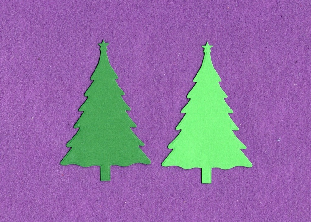 CHRISTMAS TREE # 9 die cuts scrapbook cards
