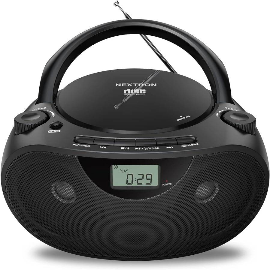 NEXTRON Portable Stereo CD Player Boombox AM/FM Radio