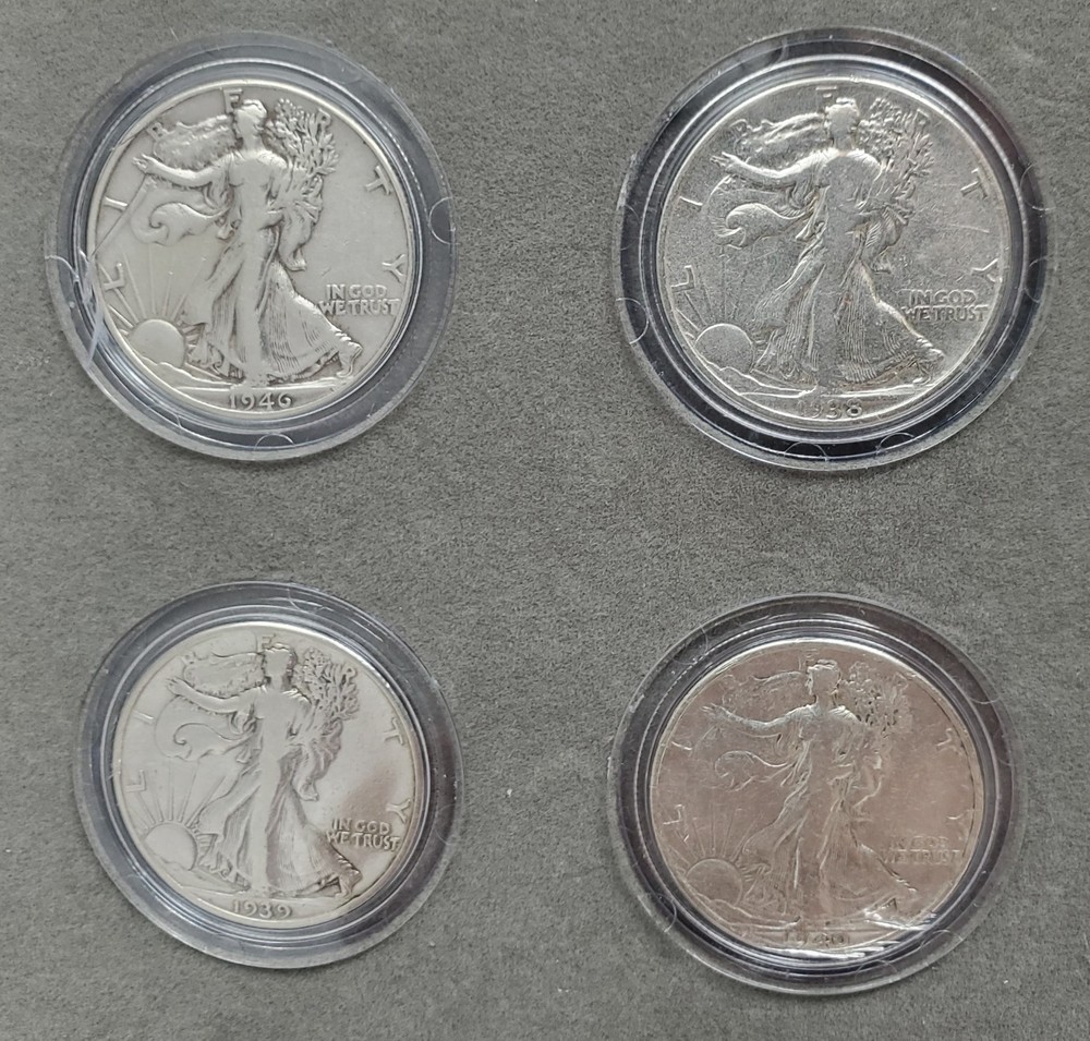 Walking Liberty Half Dollar Collection (1936-1947) Silver Coins