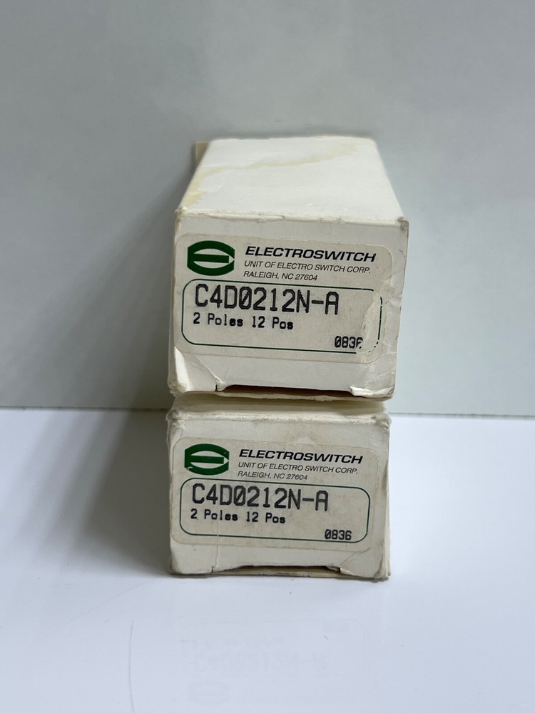 (LOT 2 PCS) ELECTROSWITCH C4D0212N-A ROTARY SWITCH