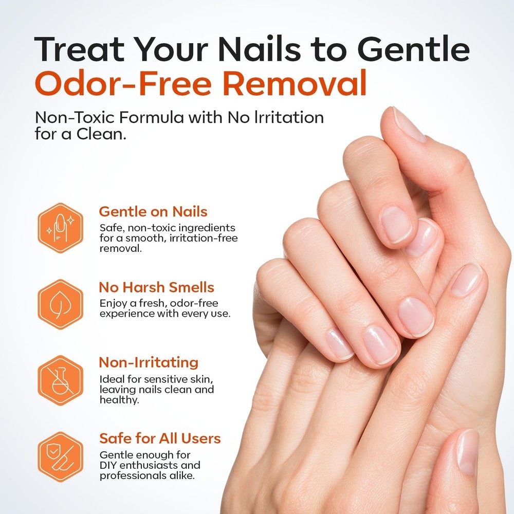 Effortless 30ml Nail Glue Remover with Crystal Applicator - Quick & Safe Removal