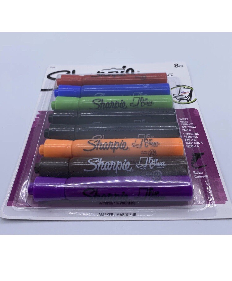 Sharpie Flip Chart Markers 8 Pack with Bullet Tip