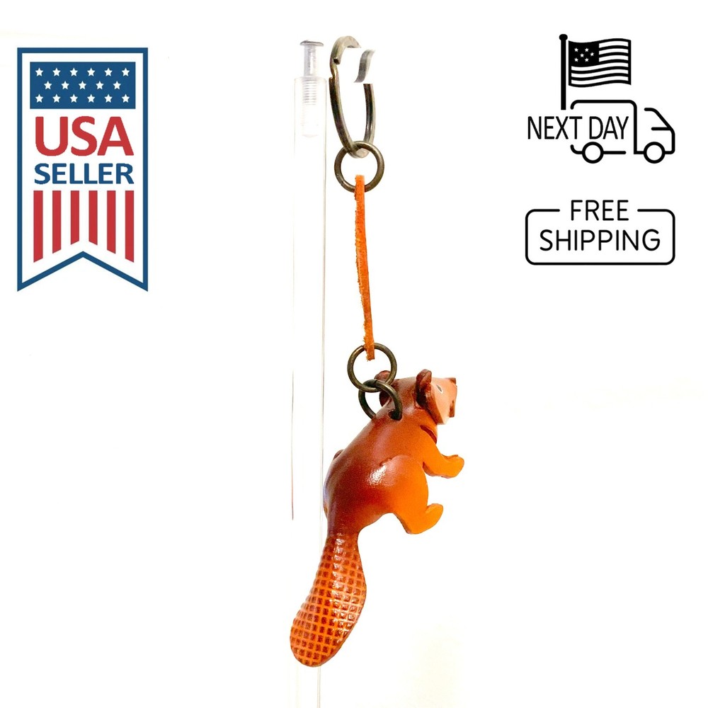 Beaver Handmade Leather Keyring