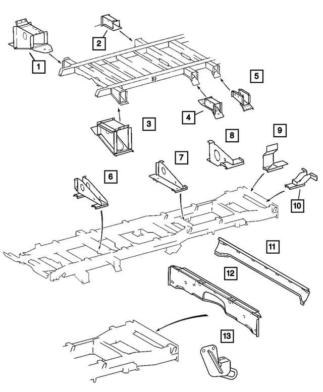 Genuine Mopar Body Support Console Left 5118022AA