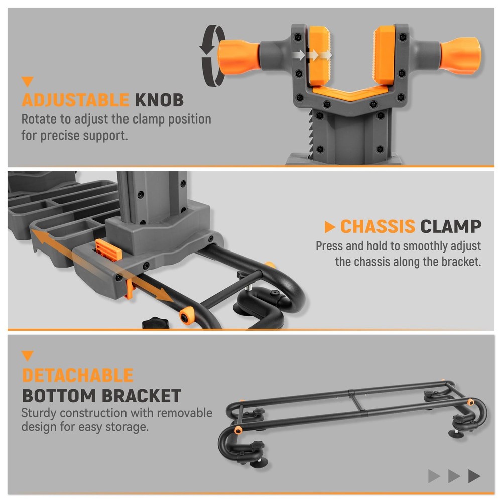Adjustable Gun Holder - Professional Gunsmithing Tools One Size, Grey&Orange