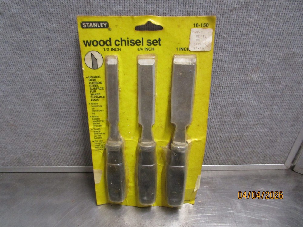 Stanley 3pc Wood Chisel Set Model 16-150