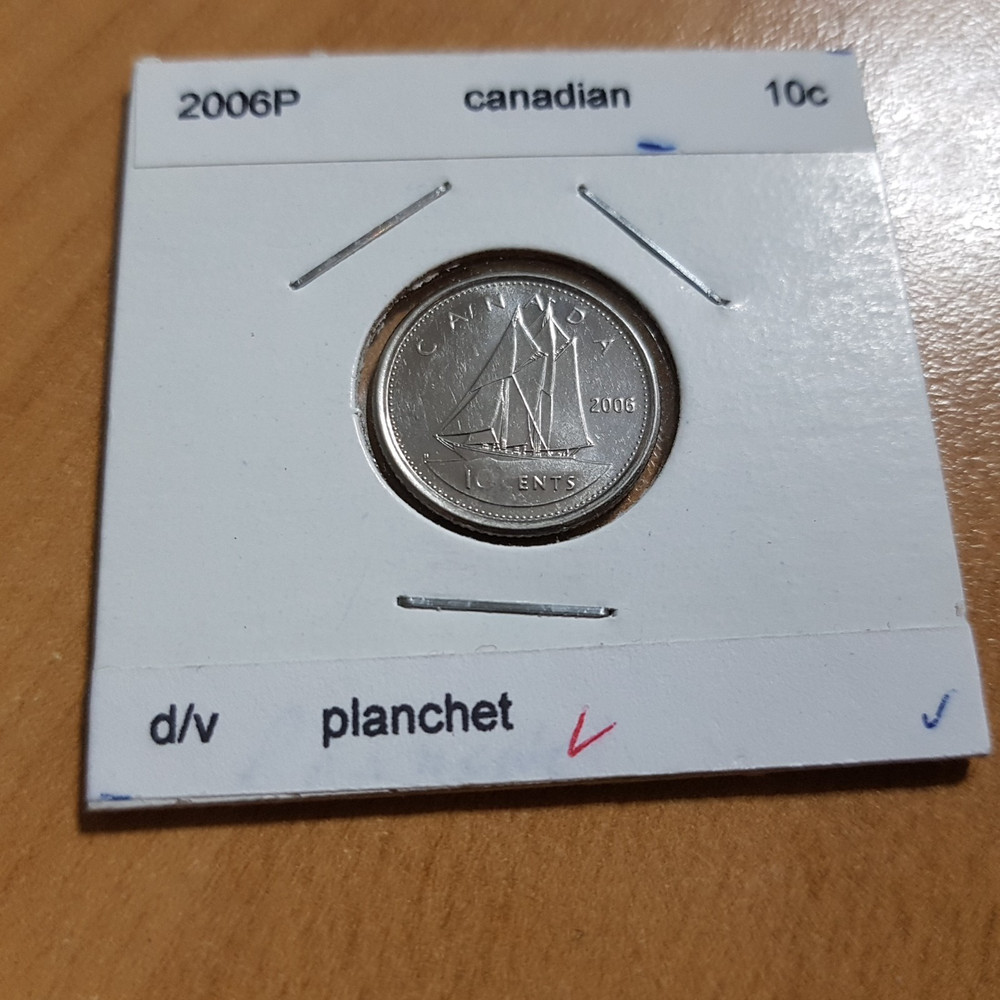* 2006p * Canada  * Georges VI * 10 cents *planchet *unknown.