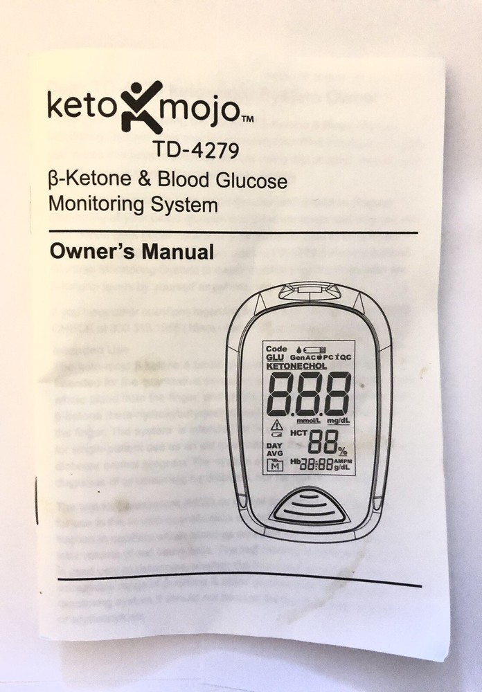 Keto Mojo TD-4279 Owner’s Manual Instructions