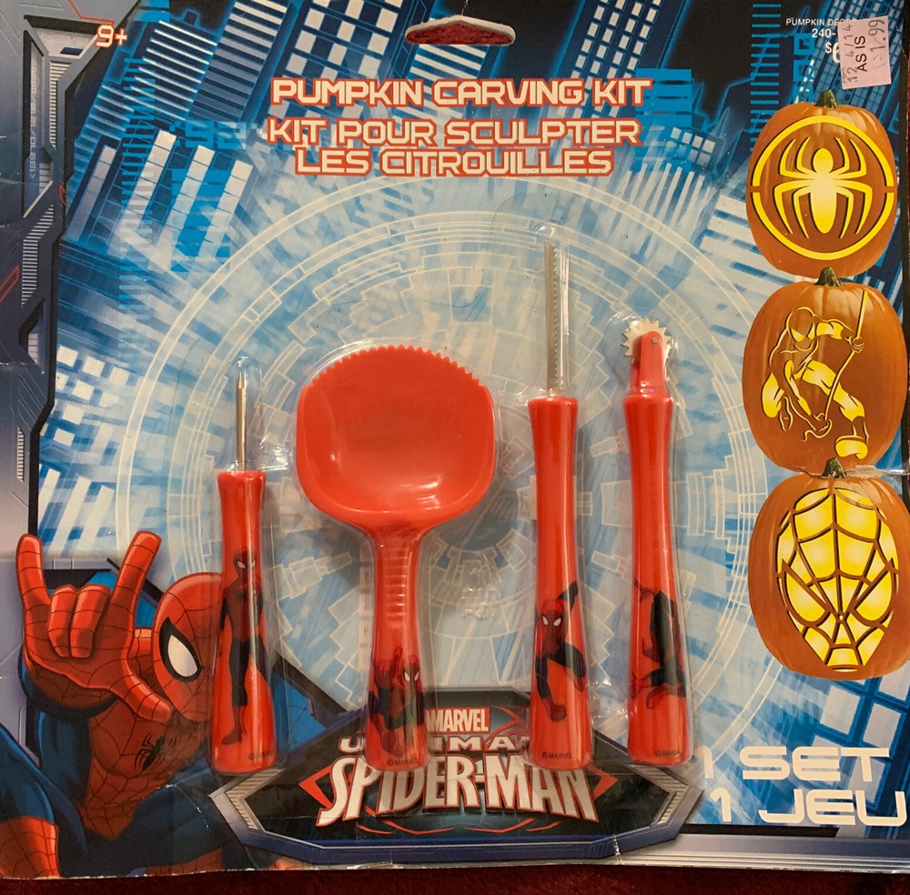 Spider-Man Pumpkin Masters - small tools carving kit 15pc