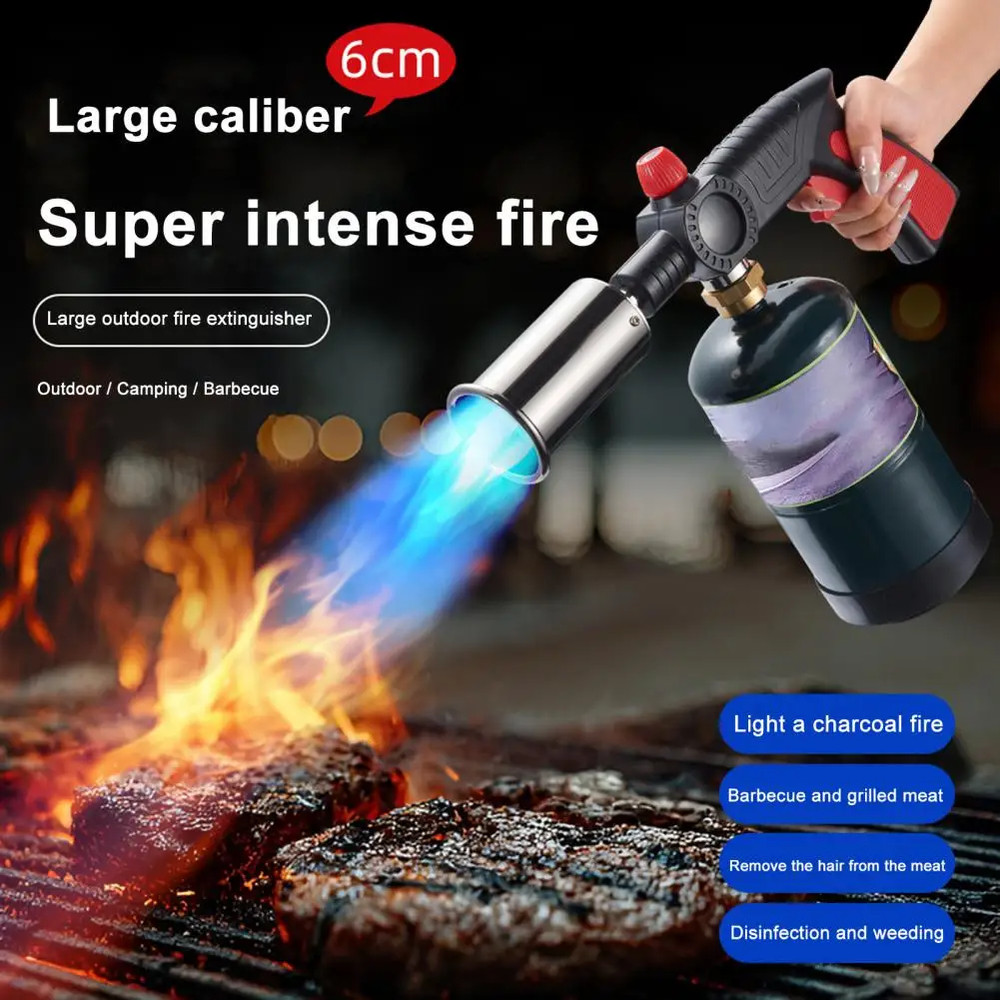 Powerful Kitchen Cooking Grill Propane Torch Searing Charcoal Camp Fire Starter