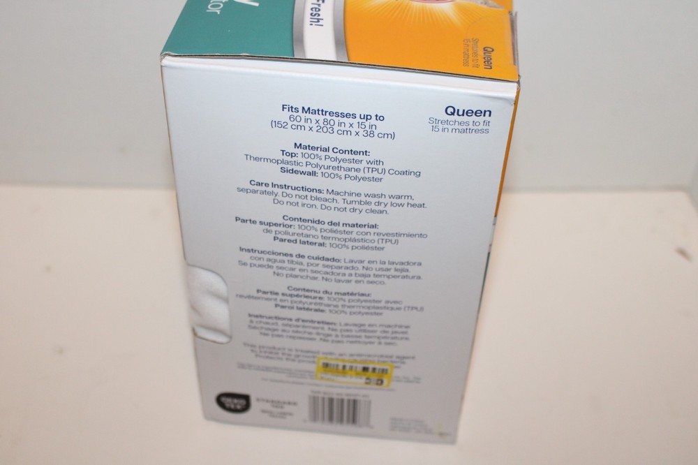 Arm & Hammer Queen Soft Terry Mattress Protector NEW
