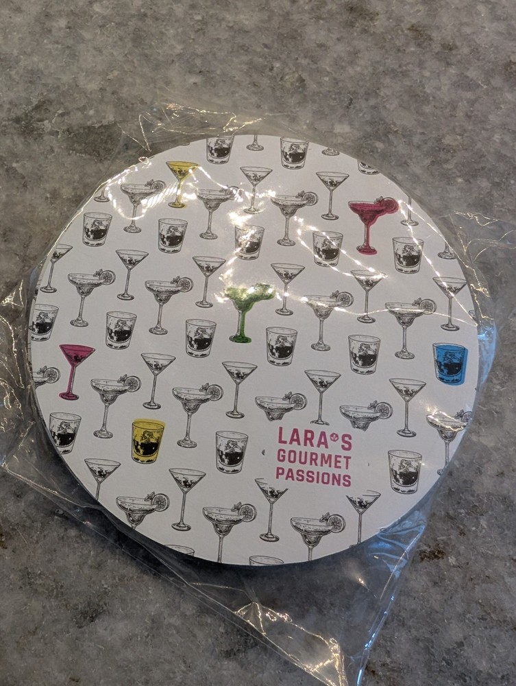 Set Of 4 Cardboard Martini Coasters