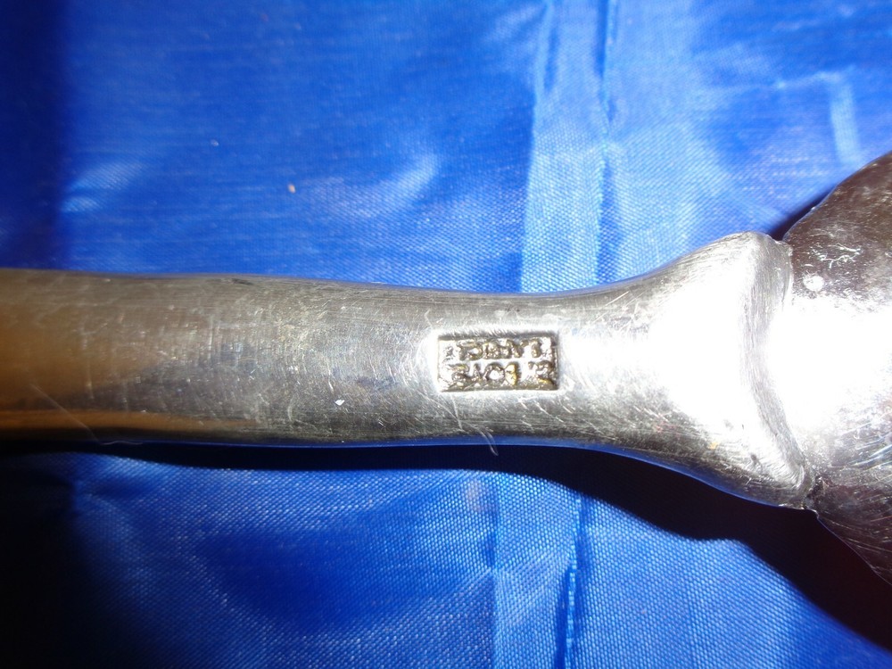 Vintage Hallmarked Silver Spoon & Fork Servers Modern Figural Man Woman