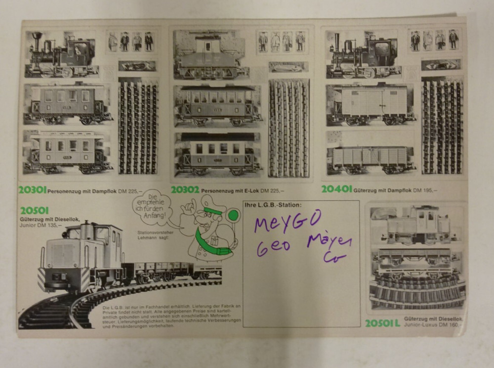 Vintage LGB 1972/73 Foldout Programm