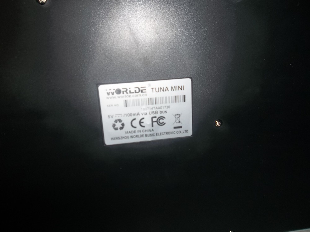 Portable Worlde TUNA MIDI Controller USB Keyboard Electronic Sound Controller