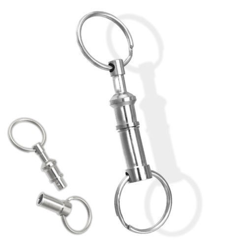 New Detachable Pull-Apart Key Ring Quick Release Split ( 2 Pack ) * US SHIPPER *