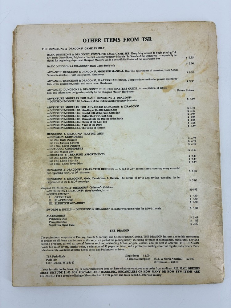 Dungeons & Dragons Basic Set Rule Book 2001 4th printing