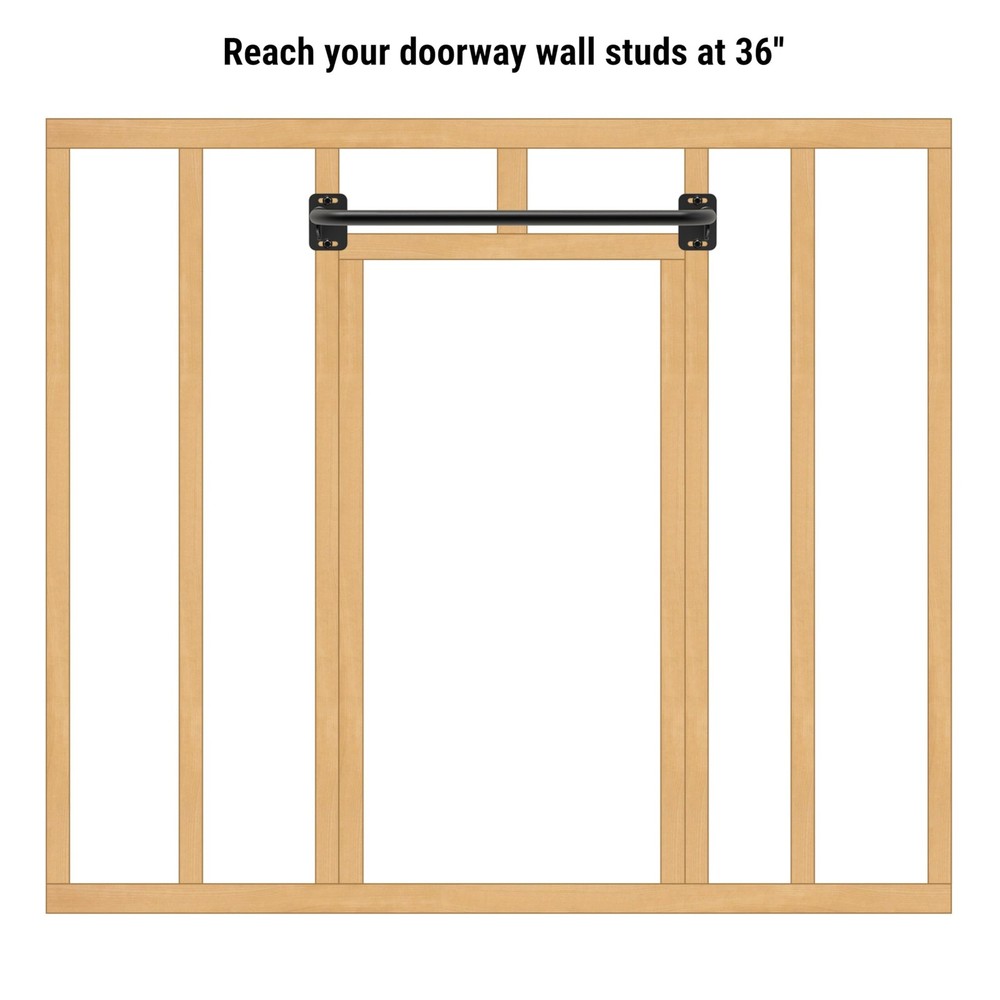 SELEWARE Fully Welded Pull Up Bar Wall A1: Black 36" Mount