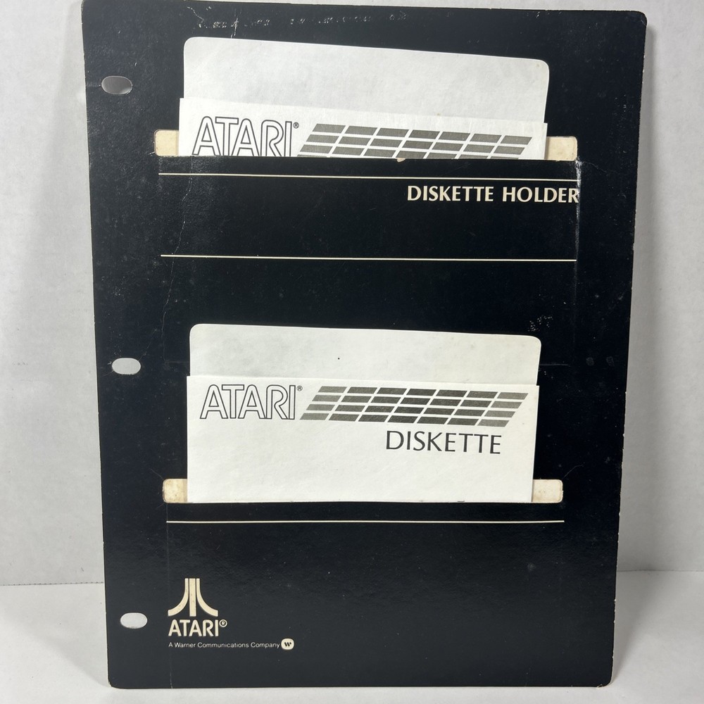 Atari Floppy Disk Diskette Holder with 2 Branded Diskette Sleeves