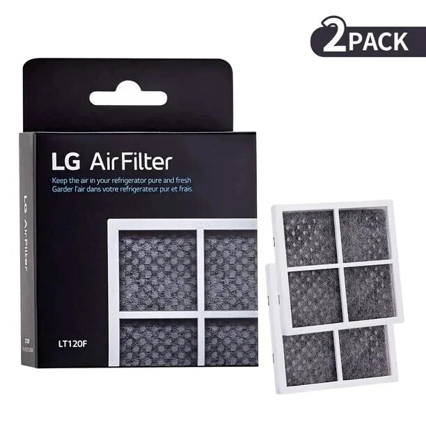2 Pack LG LT120F ADQ73214404 Fresh Air Replacement Refrigerator Air Filter New