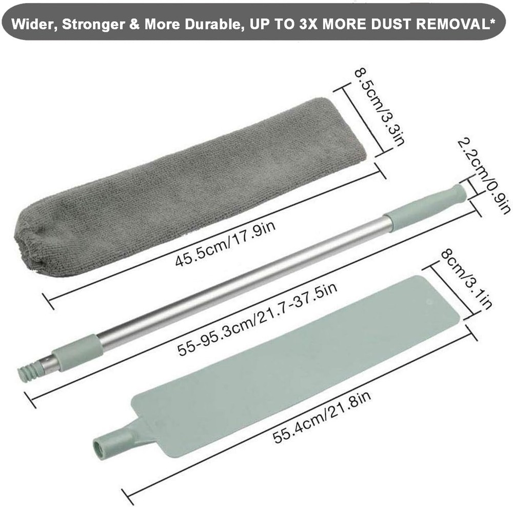 Washable Microfiber Gap Duster: 55" Extendable Tool for Hassle-Free Dust Removal