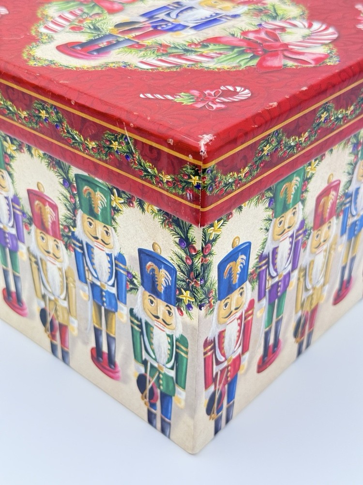 Nutcracker 3-Piece Decorative Nesting Storage Boxes Set w/ Trays Christmas