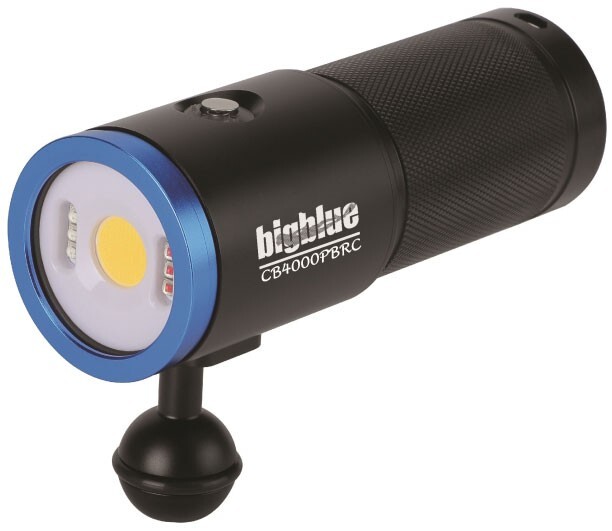 BigBlue CB4000PBRC Remote Ready Wide Warm White Video/Dive Light w/Red Mode