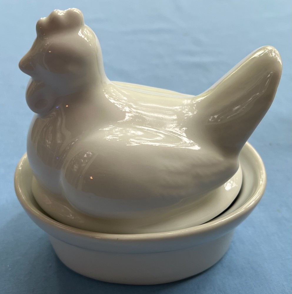 Individual Ceramic Chicken Covered Casserole Baking Dish