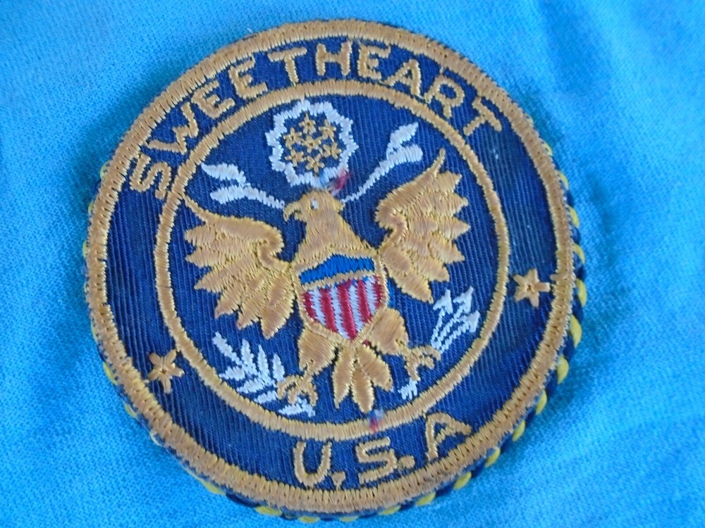 WWII sweet heart USA patch with mirror on back side