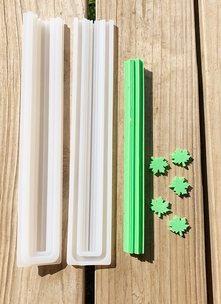 Maple Leaf Tube Column Silicone Soap Mold Embed Soap Cold Process Making