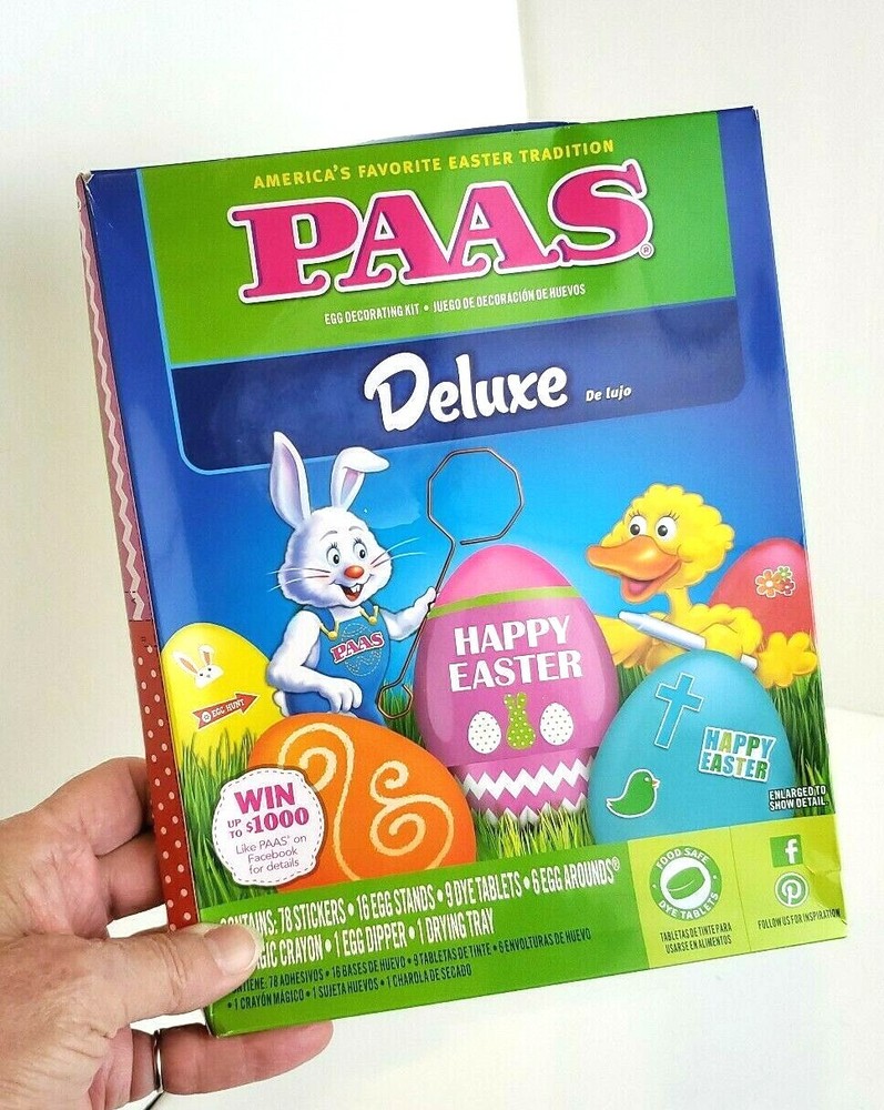 One (1) PAAS® DELUXE Easter Egg Coloring Kit - New & Sealed