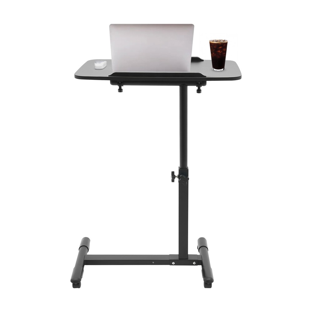 Adjustable Rolling Bedside Table with Wheels for Home and Office Use