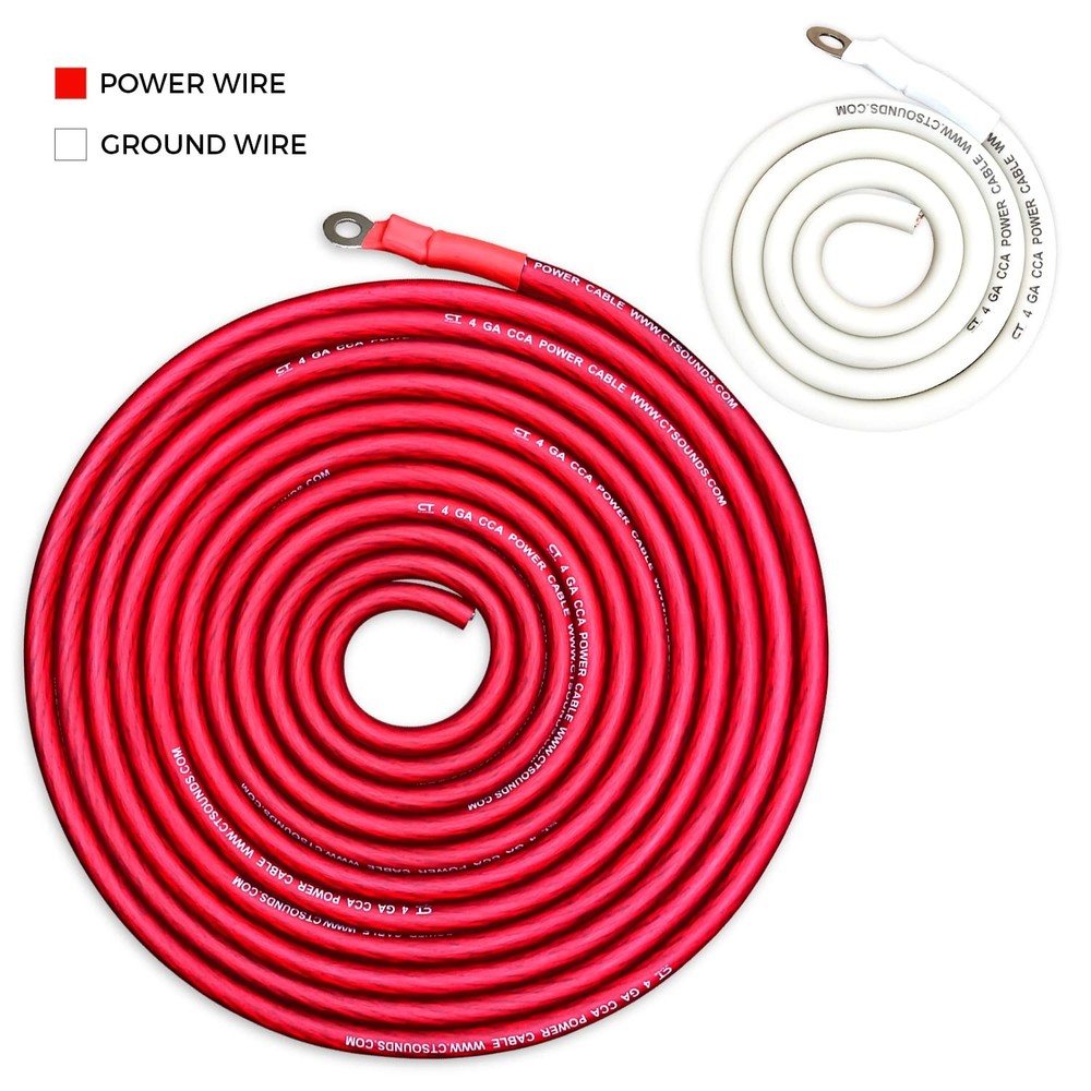 4 Gauge CCA Complete Amp Wiring Install Kit, AMPKIT-4GA-