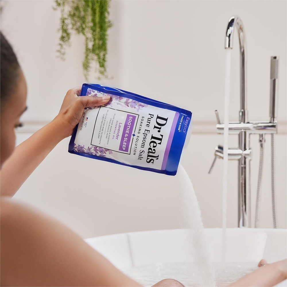 Dr. Teal's Epsom Salt Soaking Solution and Foaming Bath with Pure Epsom Salt ...