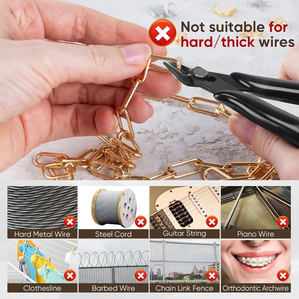 5 Inch Micro Flush Cutter, 2 Pack Small Wire Cutters Spring Loaded Cutting Plier