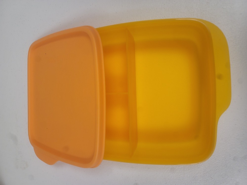 NEW Tupperware Lunch Container Divided Orange