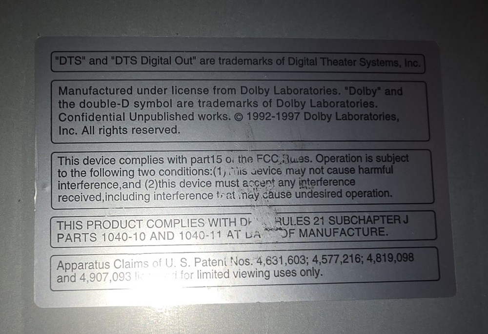 APEX AD-1010W DVD Player No Remote - Tested