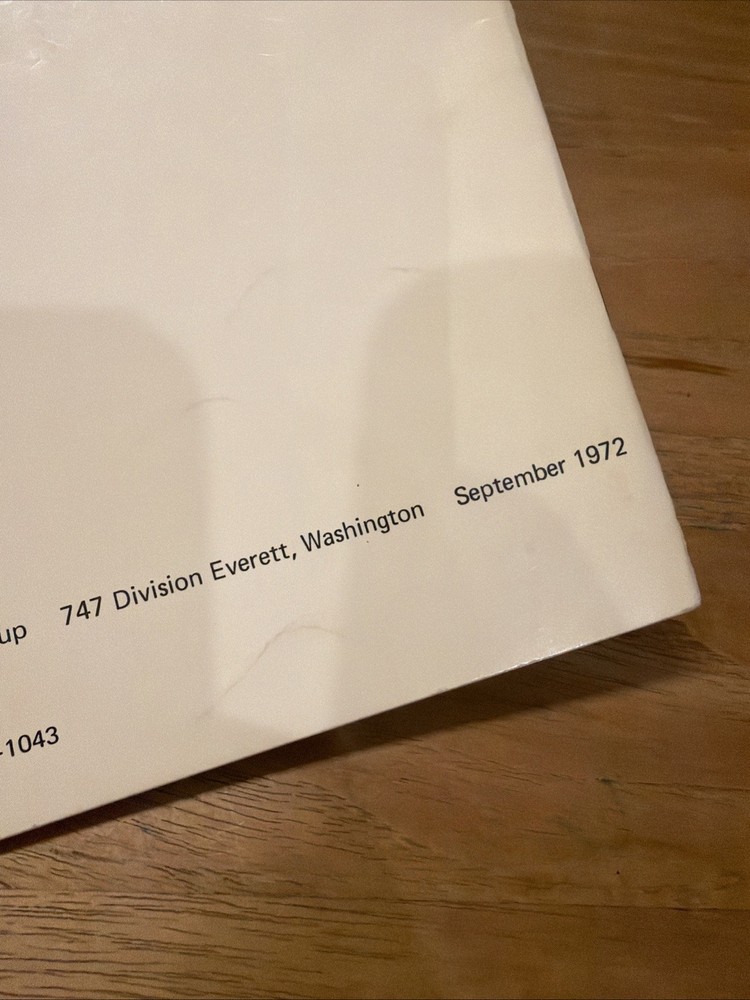 Boeing 747 summary 1972 Advertising Brochure